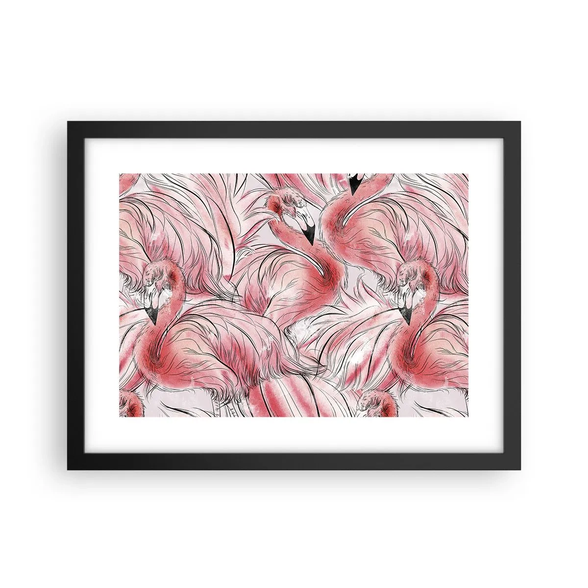 Poster in einem schwarzem Rahmen - Bird Corps de Ballet - 40x30 cm