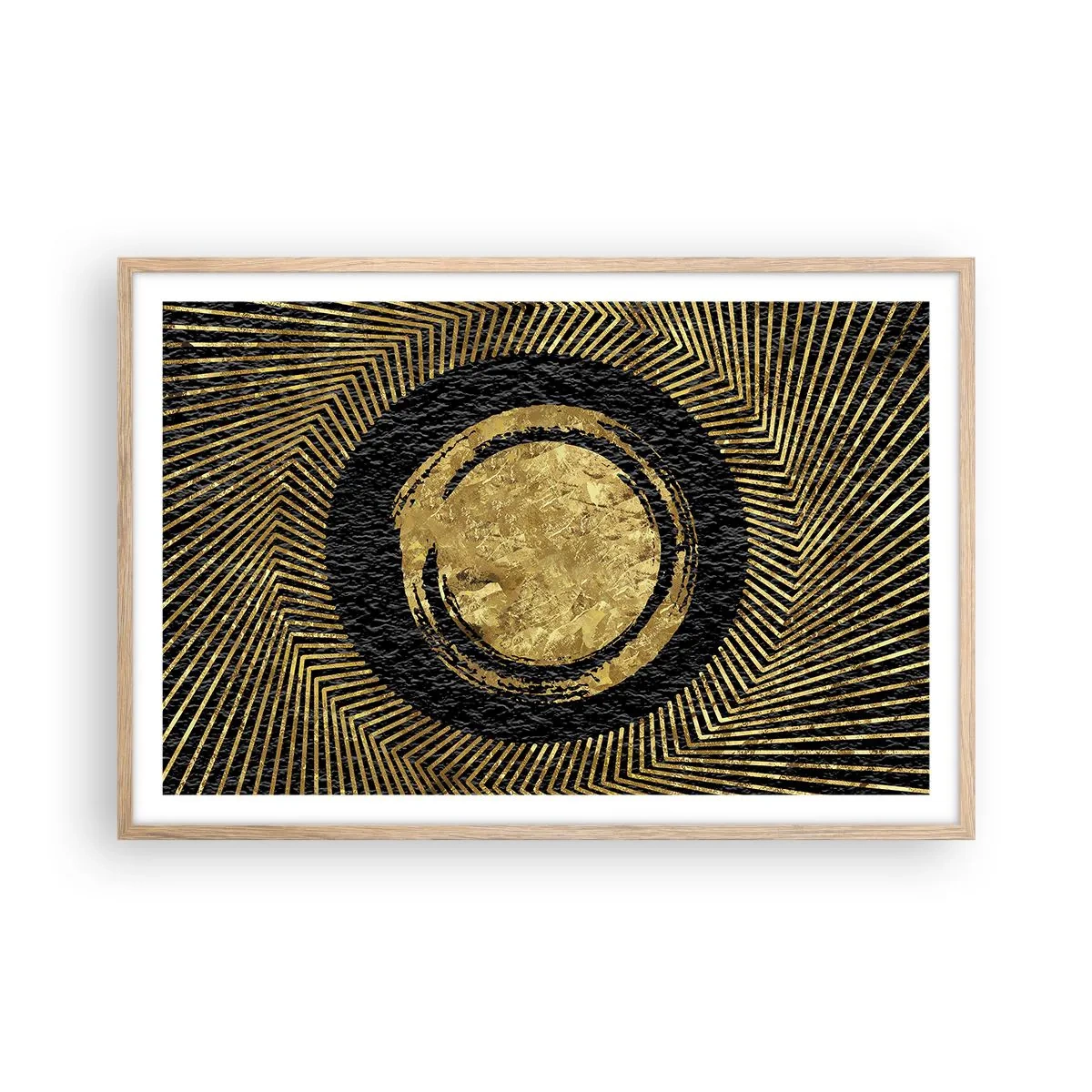 Poster in einem Rahmen aus heller Eiche - Glamour-Komposition - 91x61 cm