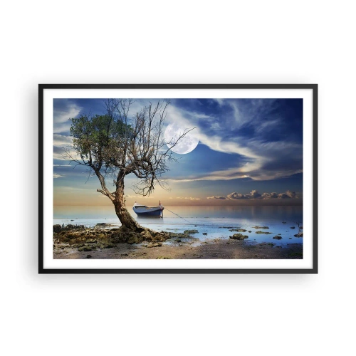 Poster in einem schwarzem Rahmen - Ist das das Ende oder der Anfang? - 91x61 cm