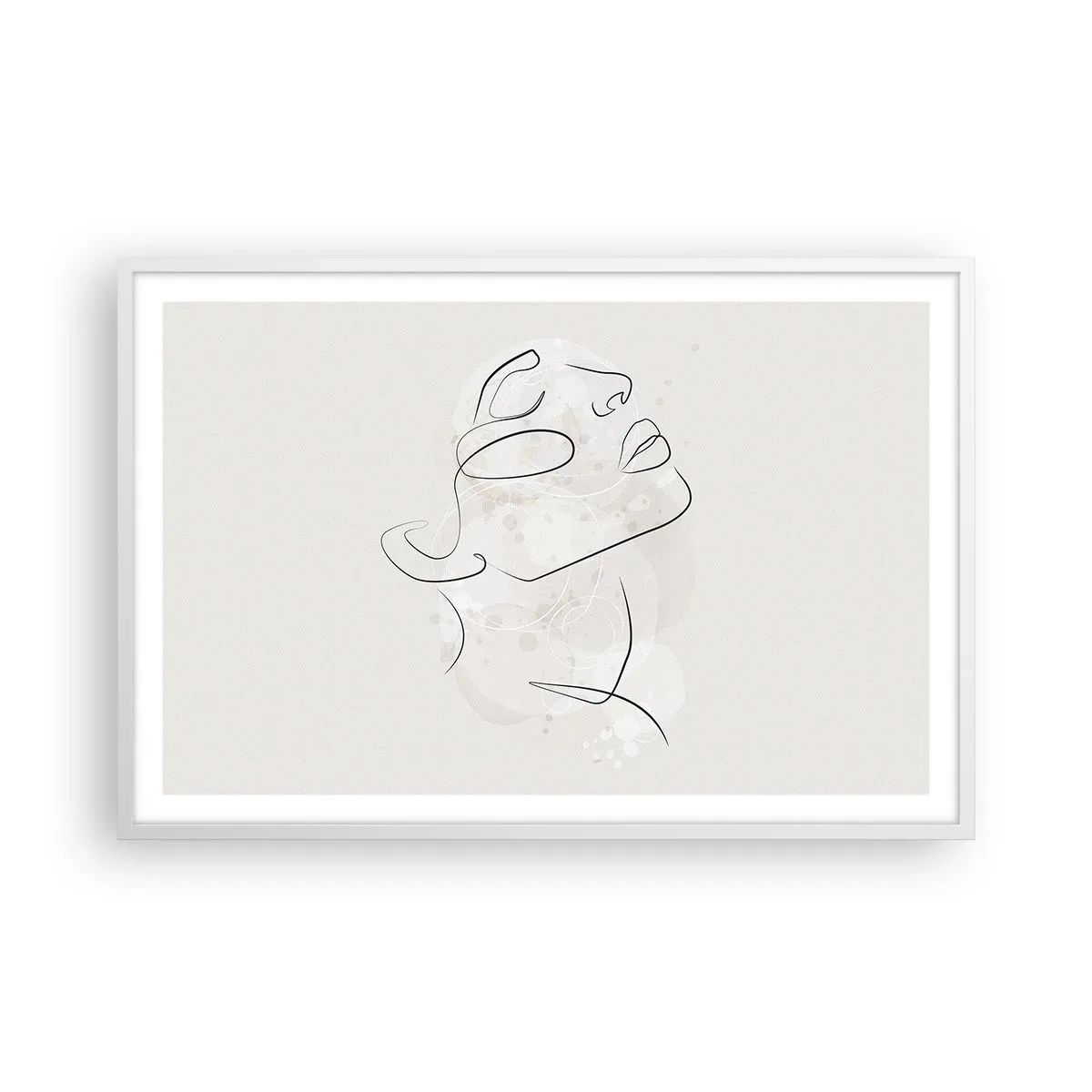 Poster in einem weißen Rahmen - Die Umrisse eines Traums - 91x61 cm