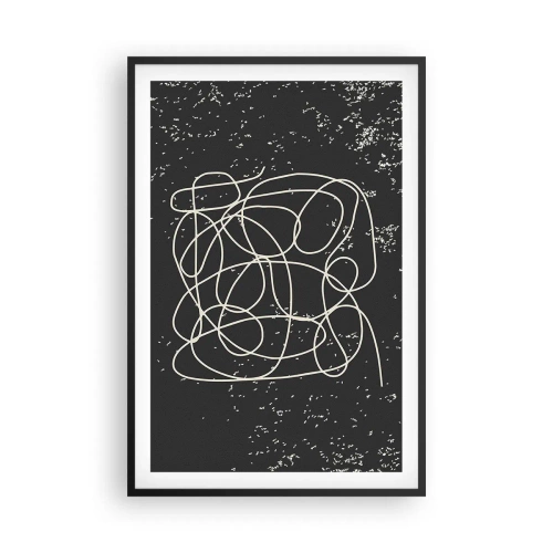 Poster in einem schwarzem Rahmen - Wandernde, umherschweifende Gedanken - 61x91 cm