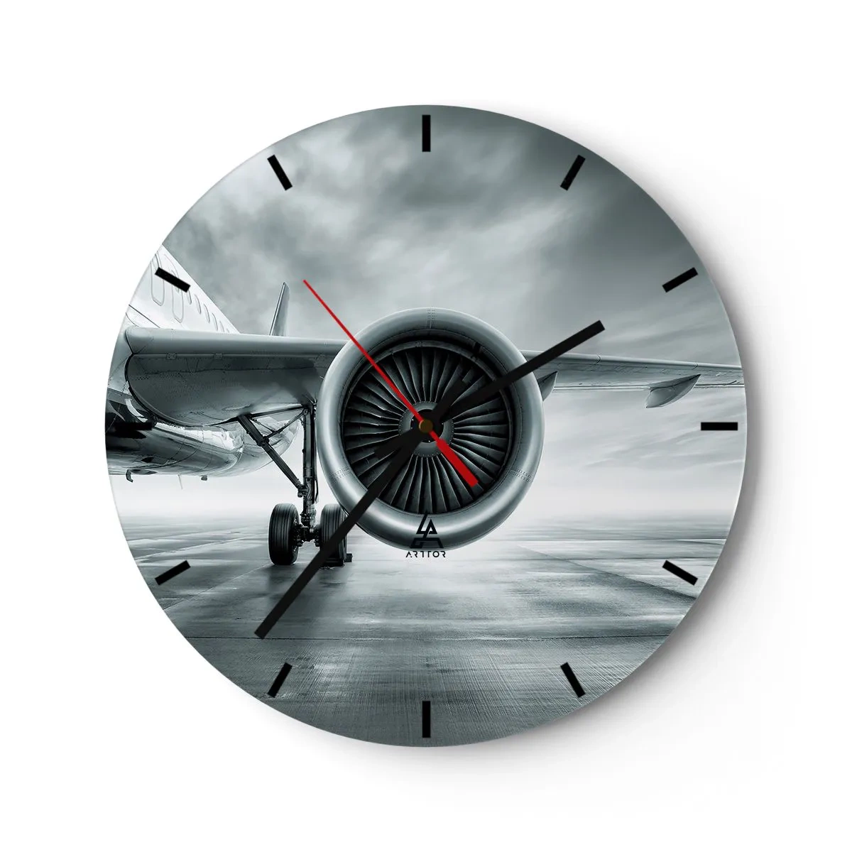 Wanduhr - Glasuhr - Die Macht ist da! - 40x40 cm