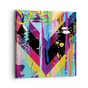 Bild auf Leinwand - Leinwandbild - Von oben nach unten - 30x30 cm