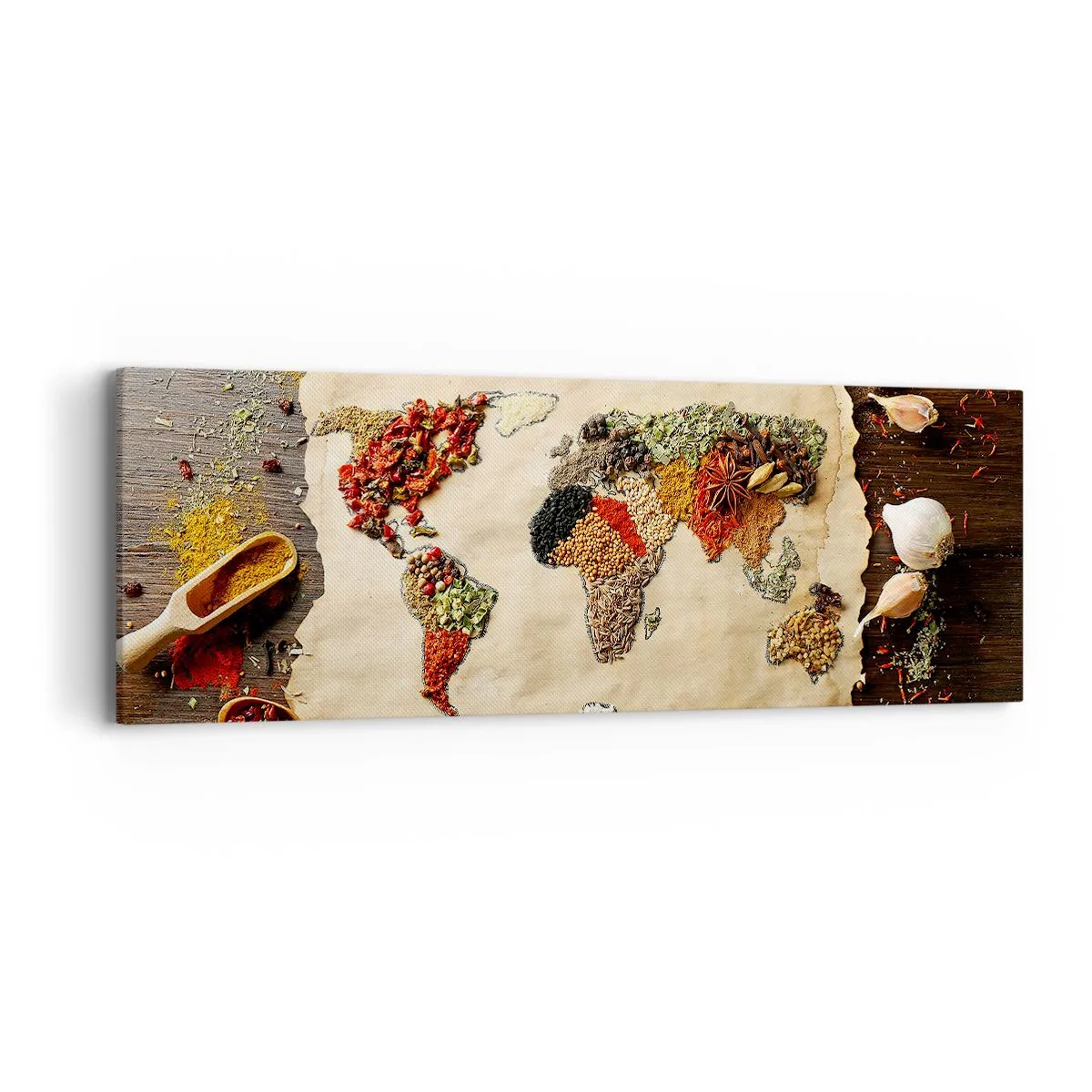 Bild auf Leinwand - Leinwandbild - Alle Aromen der Welt - 90x30 cm