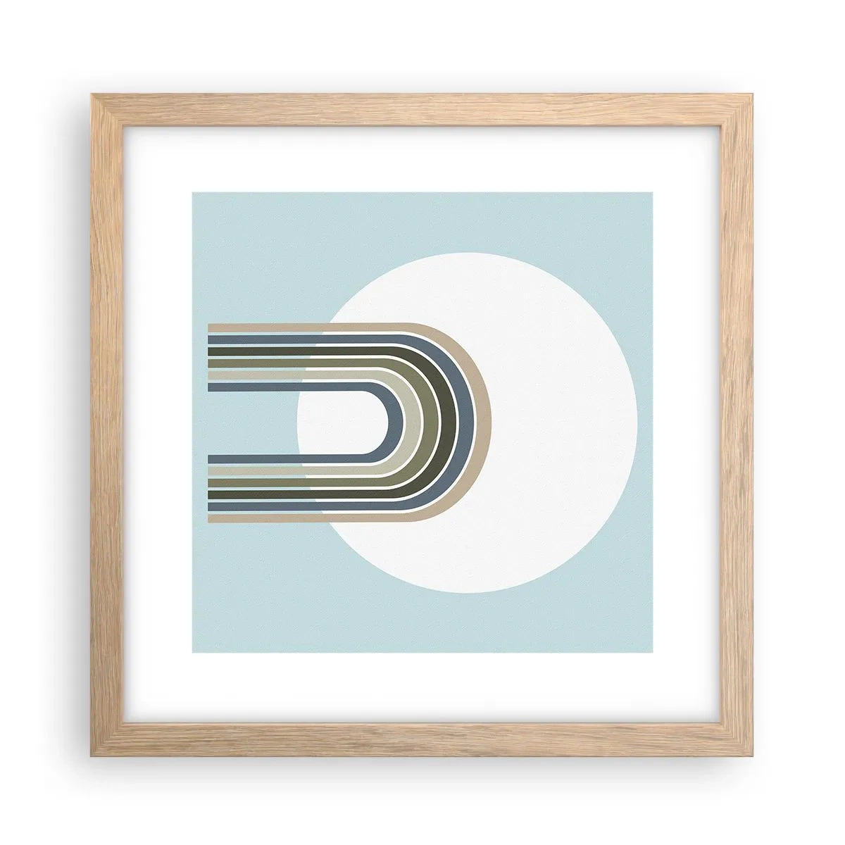 Poster in einem Rahmen aus heller Eiche - Unwiderstehliche Anziehungskraft - 30x30 cm