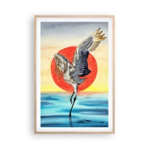 Poster in einem Rahmen aus heller Eiche - Es ist Zeit zurückzugehen - 61x91 cm