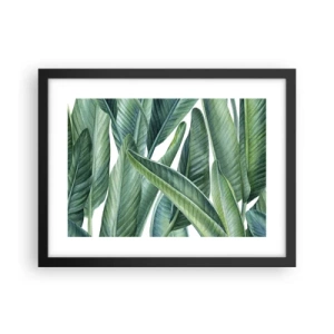 Poster in einem schwarzem Rahmen - An und für sich Grün - 40x30 cm