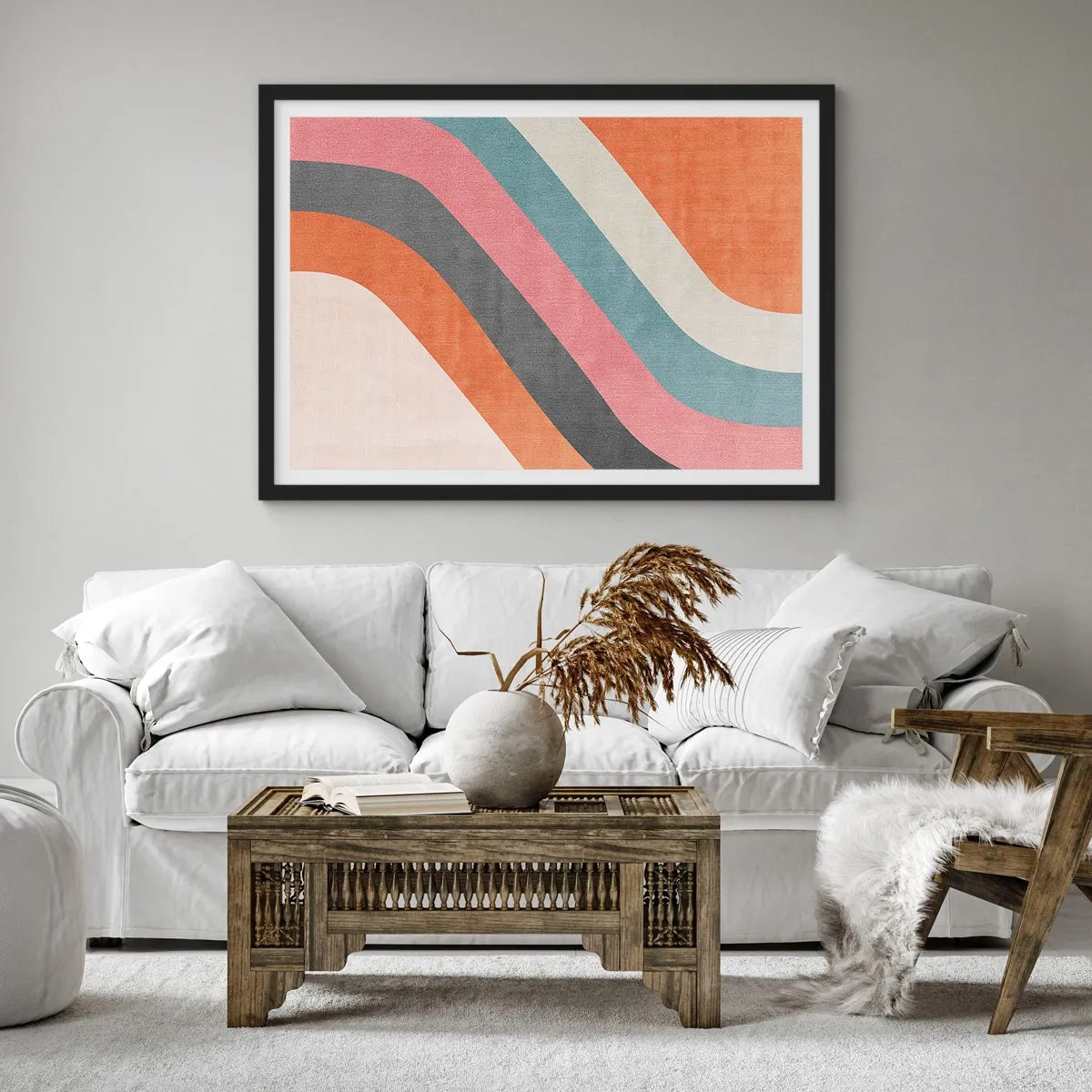 Poster in einem schwarzem Rahmen - Diagonale Komposition – Bewegung - 40x30 cm