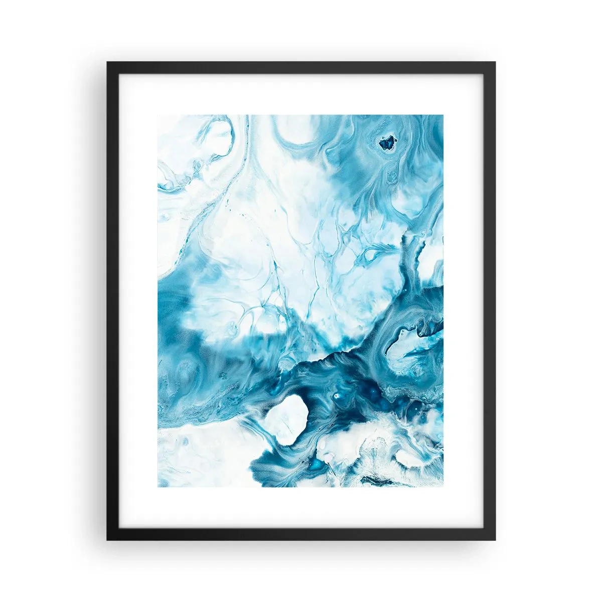 Poster in einem schwarzem Rahmen - Blaues Konzert - 40x50 cm