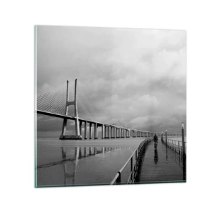 Glasbild - Bild auf glas - Jedem das Verdiente - 30x30 cm