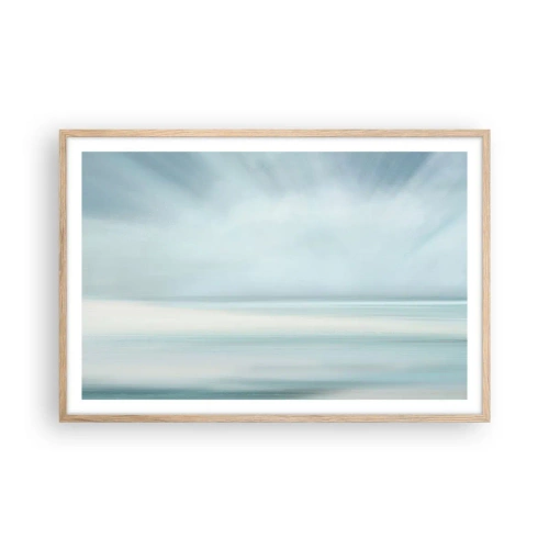 Poster in einem Rahmen aus heller Eiche - Frieden bis zum Horizont - 91x61 cm