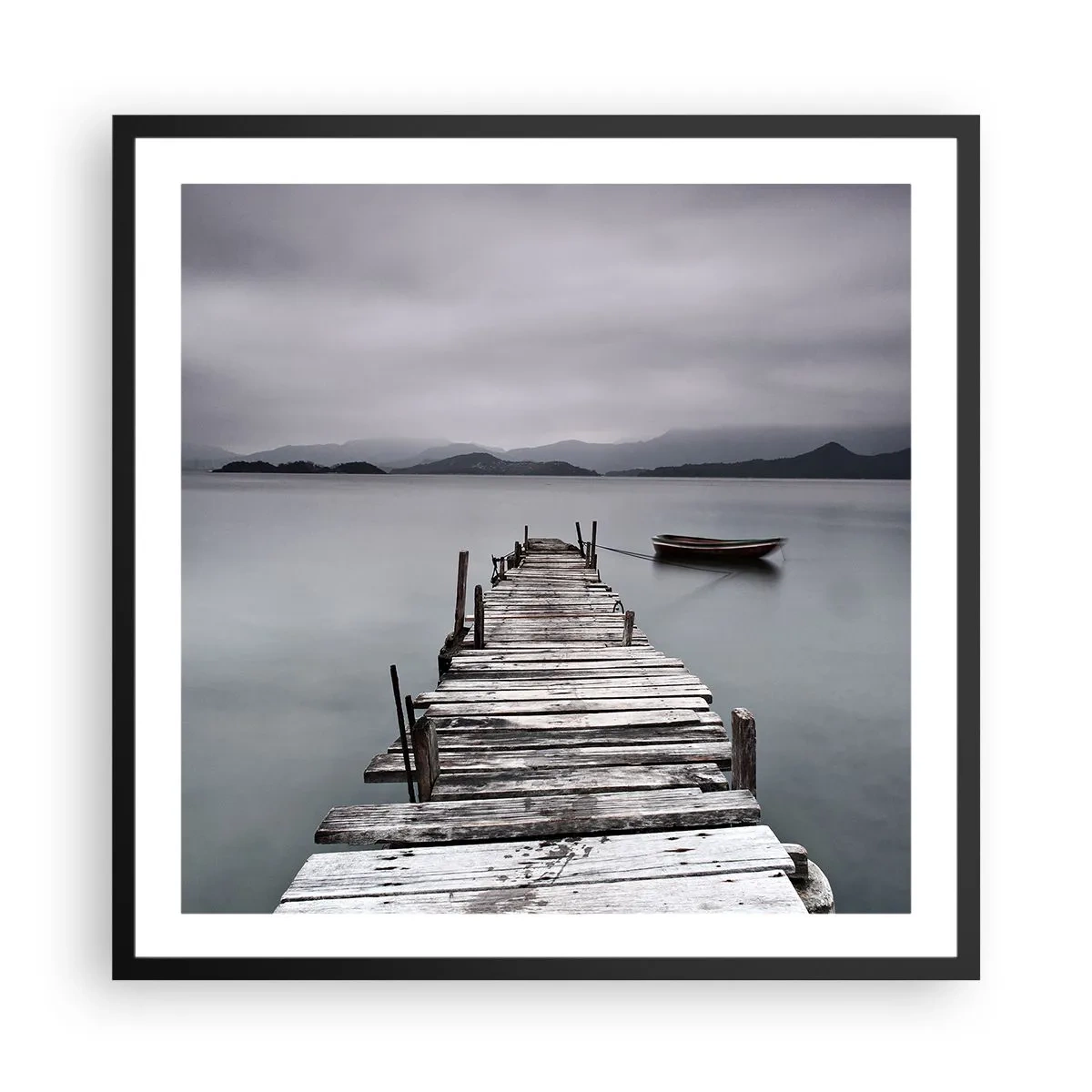 Poster in einem schwarzem Rahmen - Du kannst morgen gehen - 60x60 cm