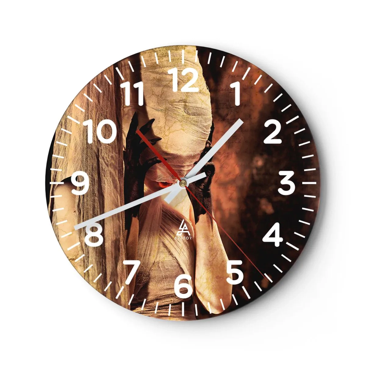 Wanduhr - Glasuhr - Zwischen Gut und Böse - 40x40 cm