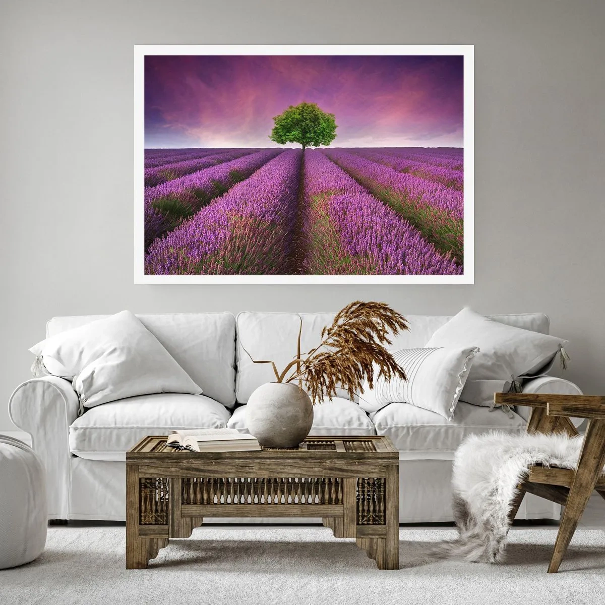 Poster - Auf Lavendelfeldern - 50x40 cm