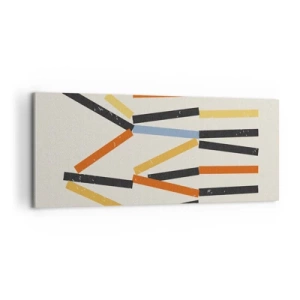 Bild auf Leinwand - Leinwandbild - Komposition auf der Ebene - 100x40 cm