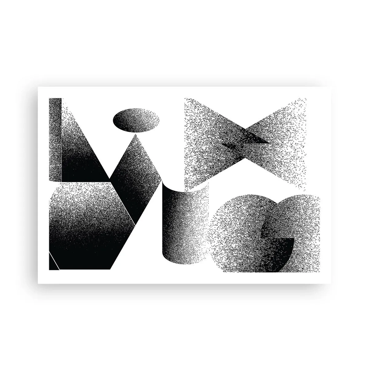 Poster - Winkel und Ovale - 91x61 cm