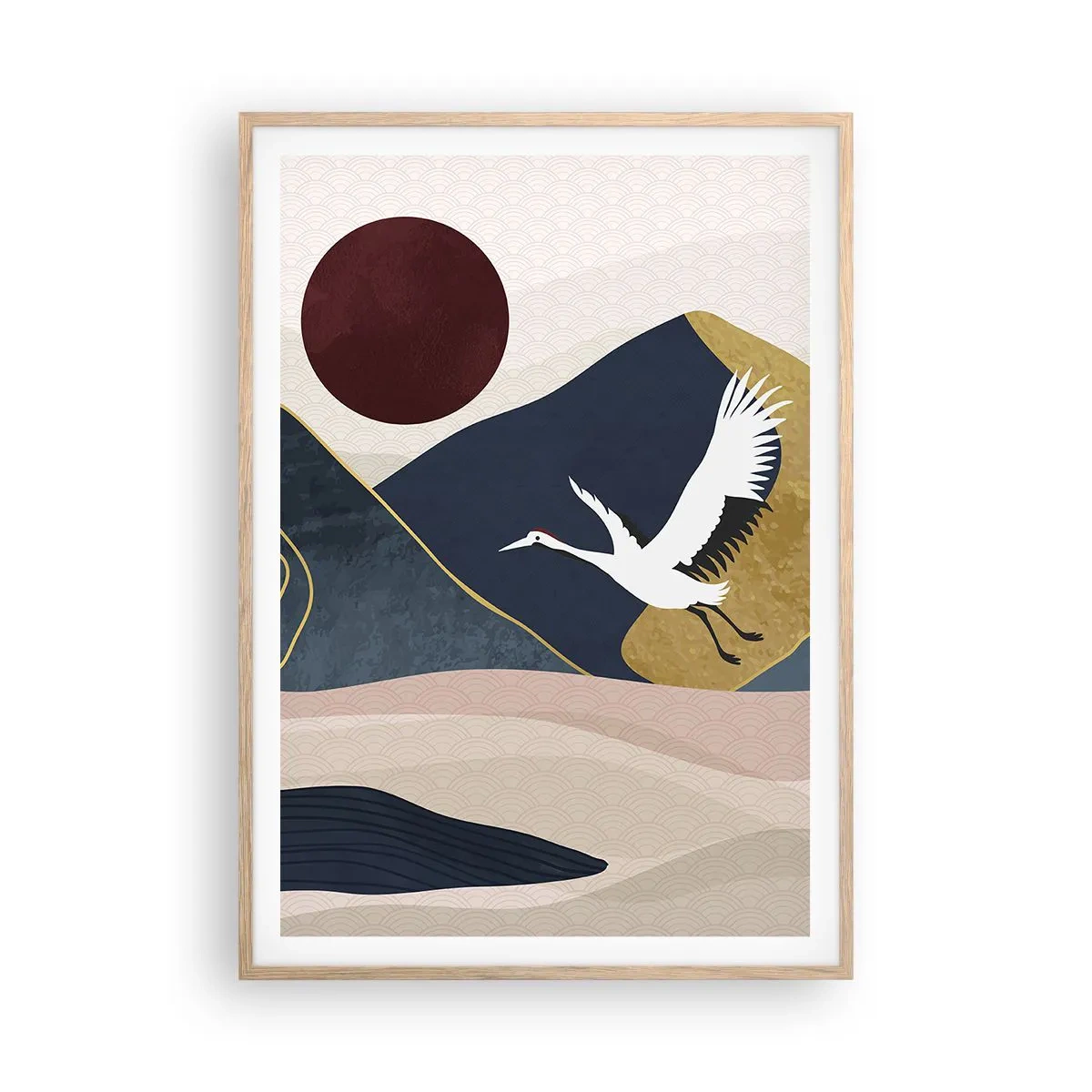 Poster in einem Rahmen aus heller Eiche - Es ist wieder ein Tag VERFLOGEN - 70x100 cm