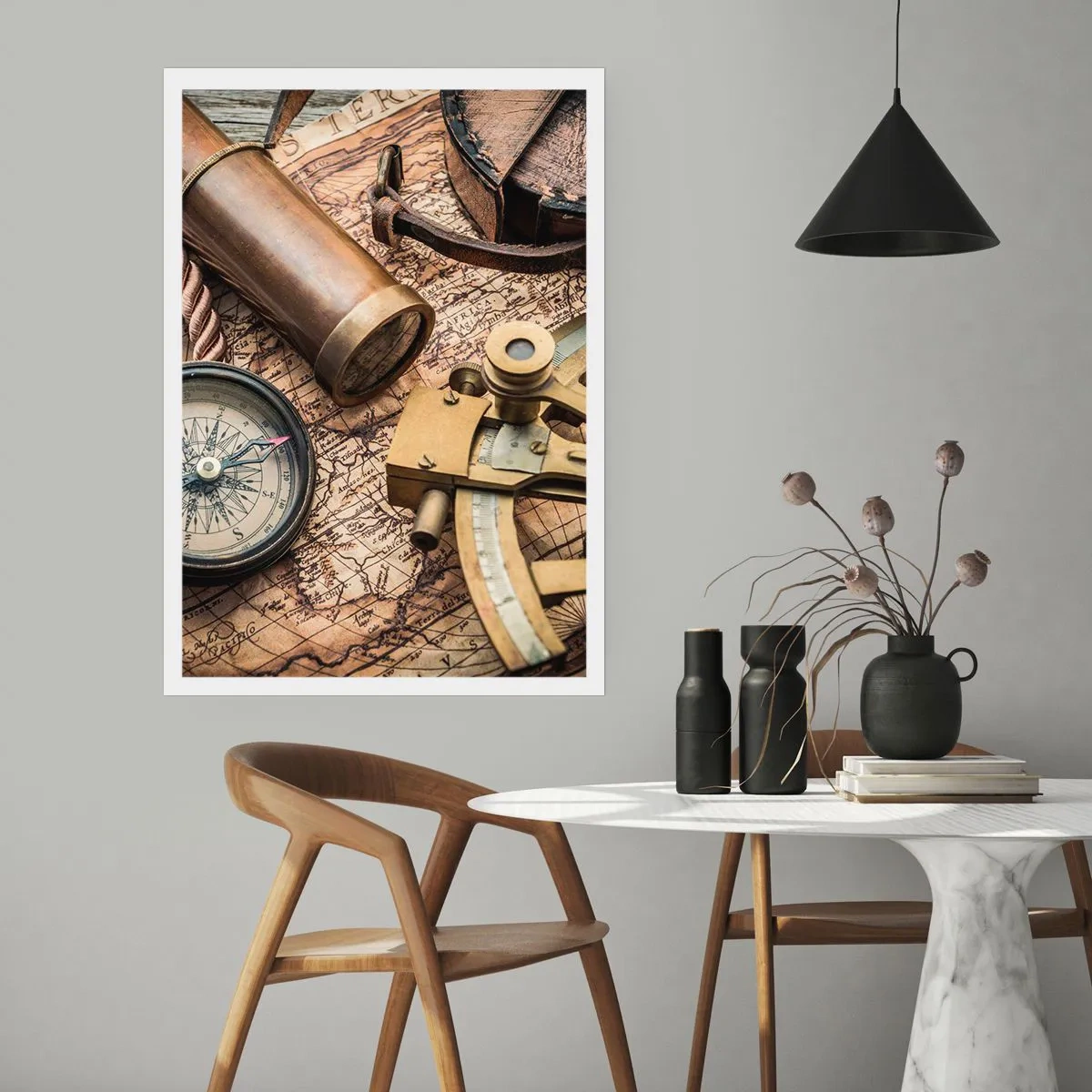 Poster - Setze Sie einen Kurs - 40x50 cm