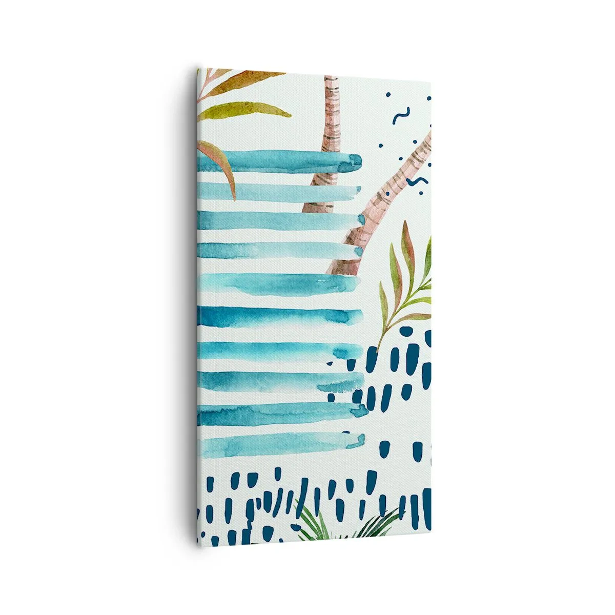 Bild auf Leinwand - Leinwandbild - Urlaub unter Palmen - 55x100 cm