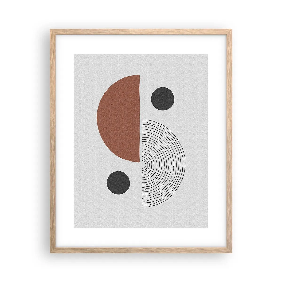 Poster in einem Rahmen aus heller Eiche - Perfektion des Rades - 40x50 cm