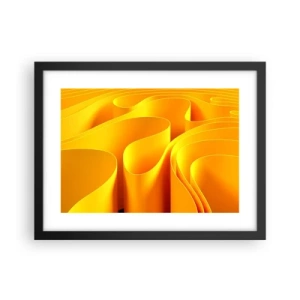 Poster in einem schwarzem Rahmen - Wie Sonnenwellen - 40x30 cm