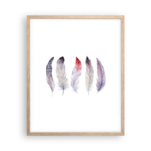 Poster in einem Rahmen aus heller Eiche - Zart wie mehrfarbiger Nebel - 40x50 cm