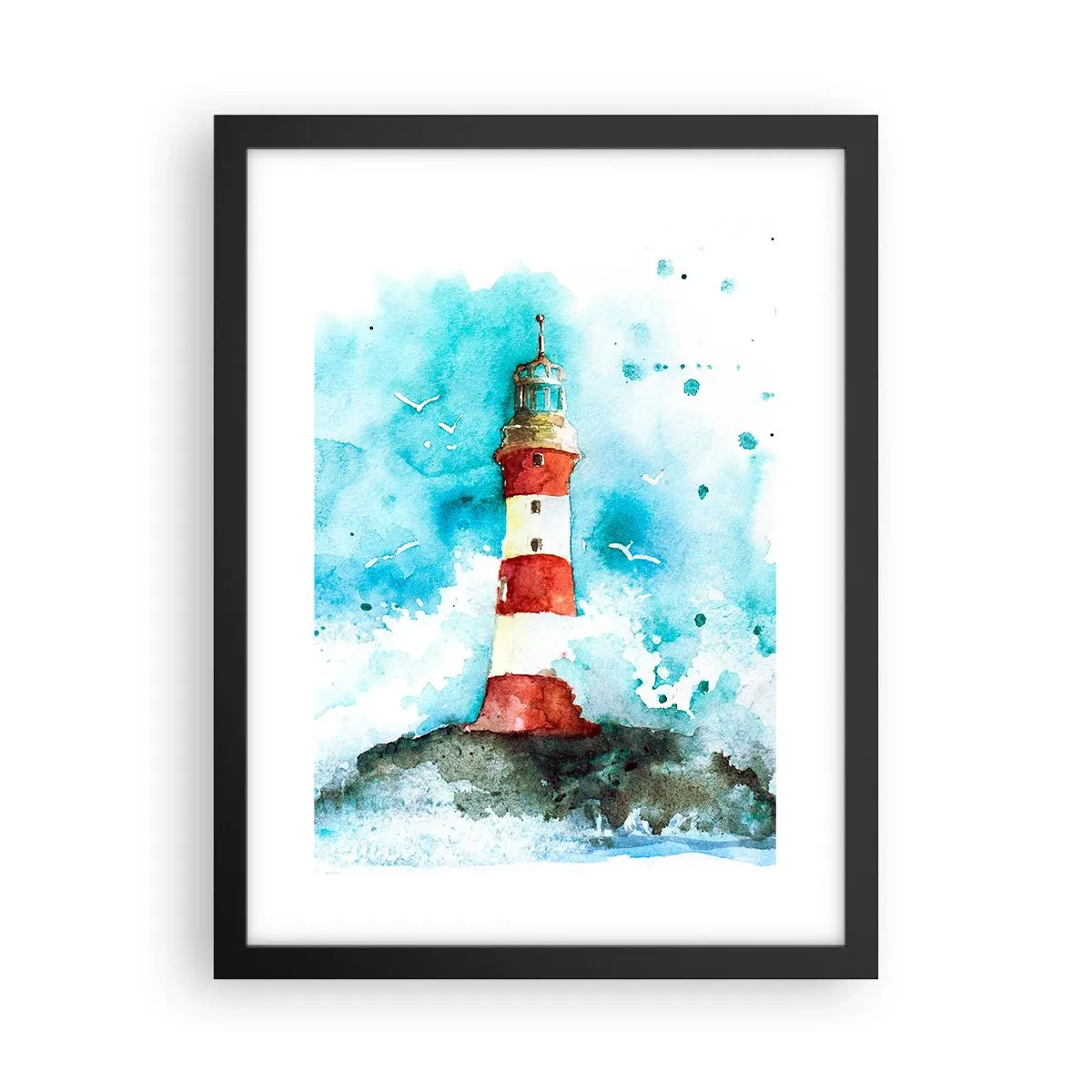 Poster in einem schwarzem Rahmen - Einheit der Elemente - 30x40 cm