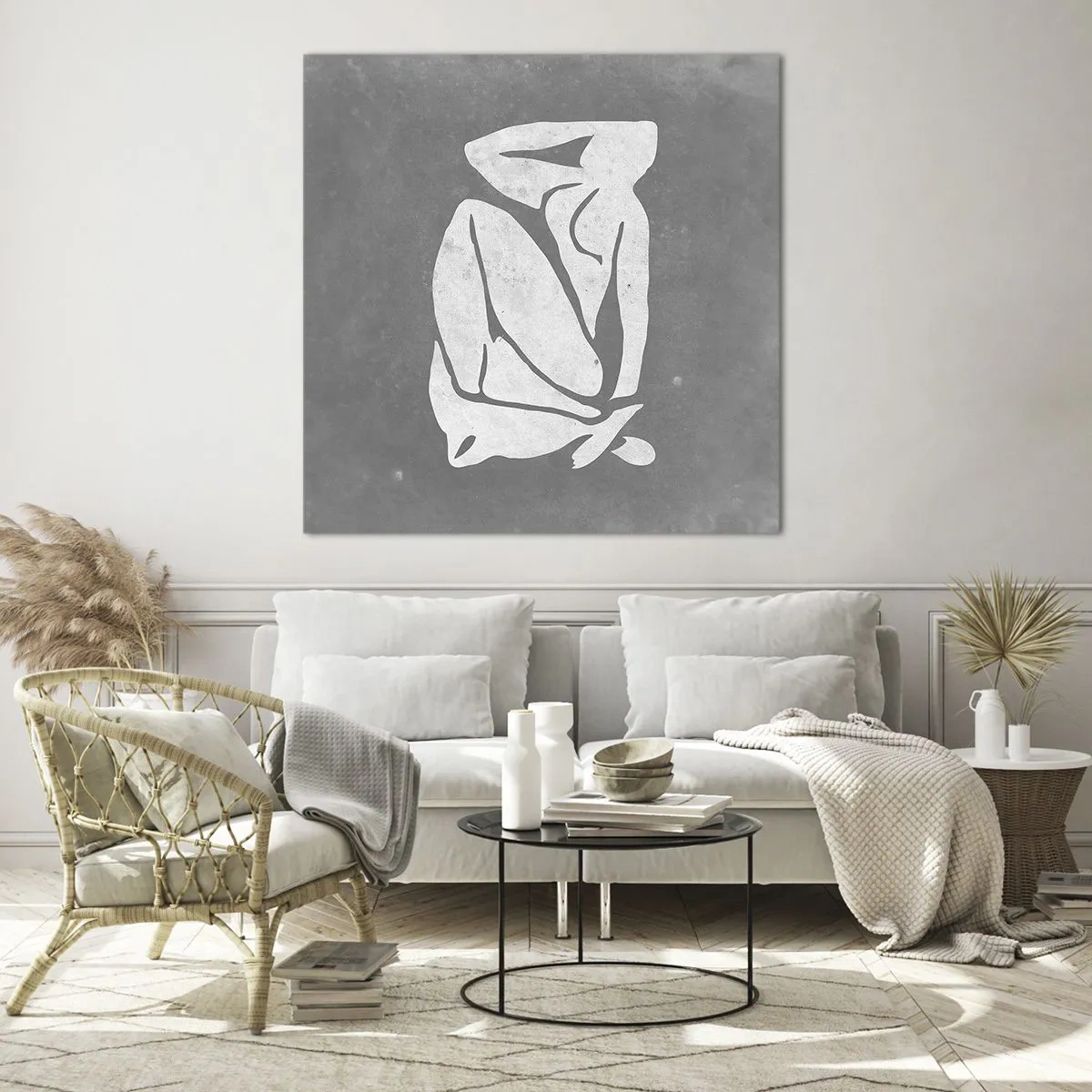 Glasbild - Bild auf glas - In Gedanken versunken - 50x50 cm