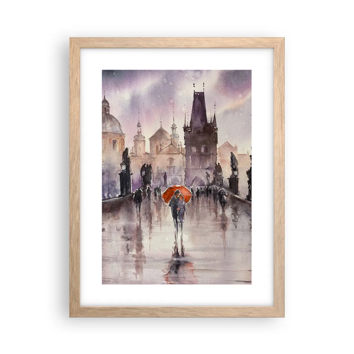 Poster in einem Rahmen aus heller Eiche - Leute verändern sich nicht - 30x40 cm