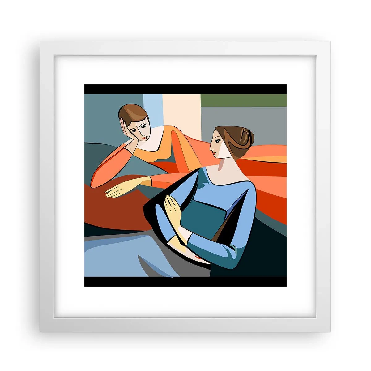 Poster in einem weißen Rahmen - Moment der Zuversicht - 30x30 cm