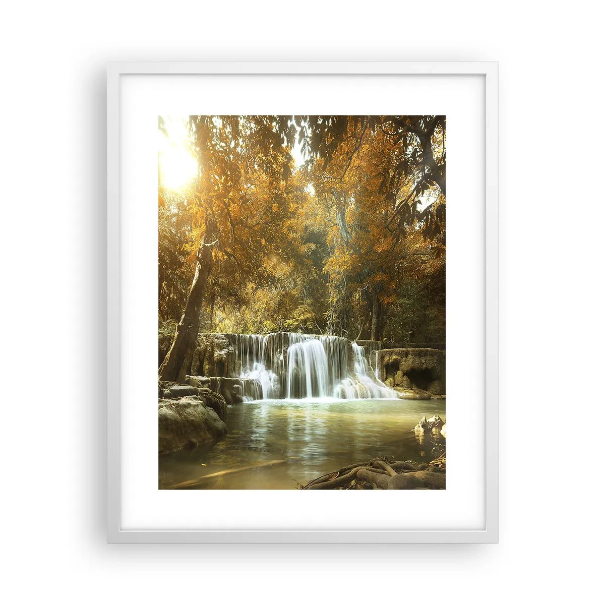 Poster in einem weißen Rahmen - Parkkaskade - 40x50 cm