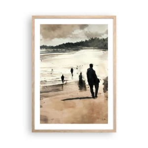 Poster in einem Rahmen aus heller Eiche - Einberufen - 50x70 cm