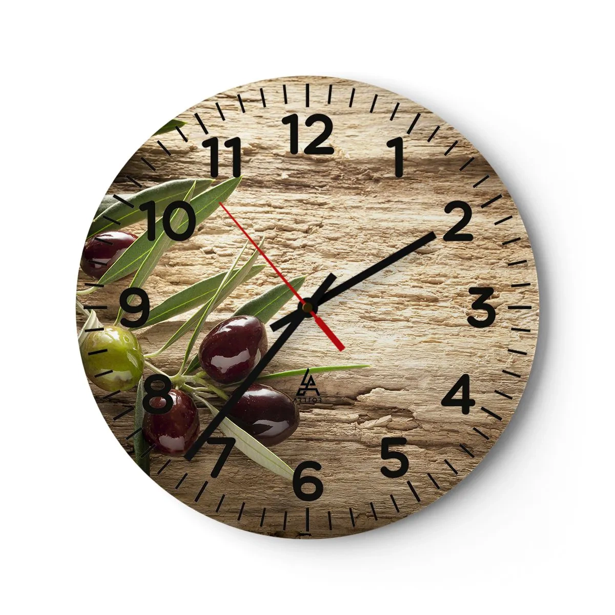 Wanduhr - Glasuhr - Direkt aus der Natur - 40x40 cm