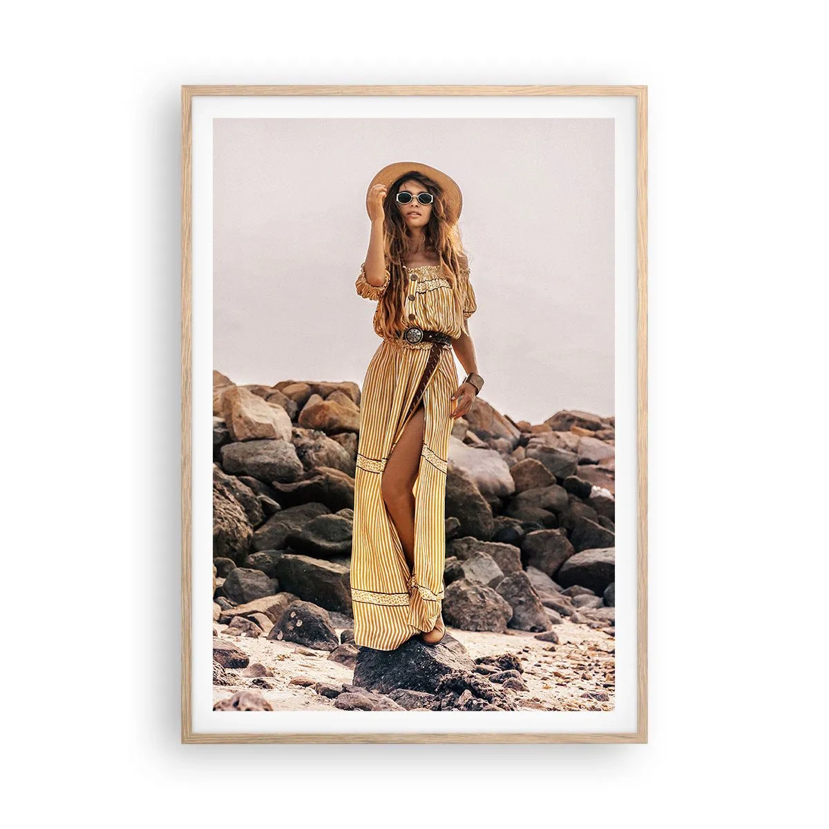 Poster in einem Rahmen aus heller Eiche - Die Magie der Steine - 70x100 cm