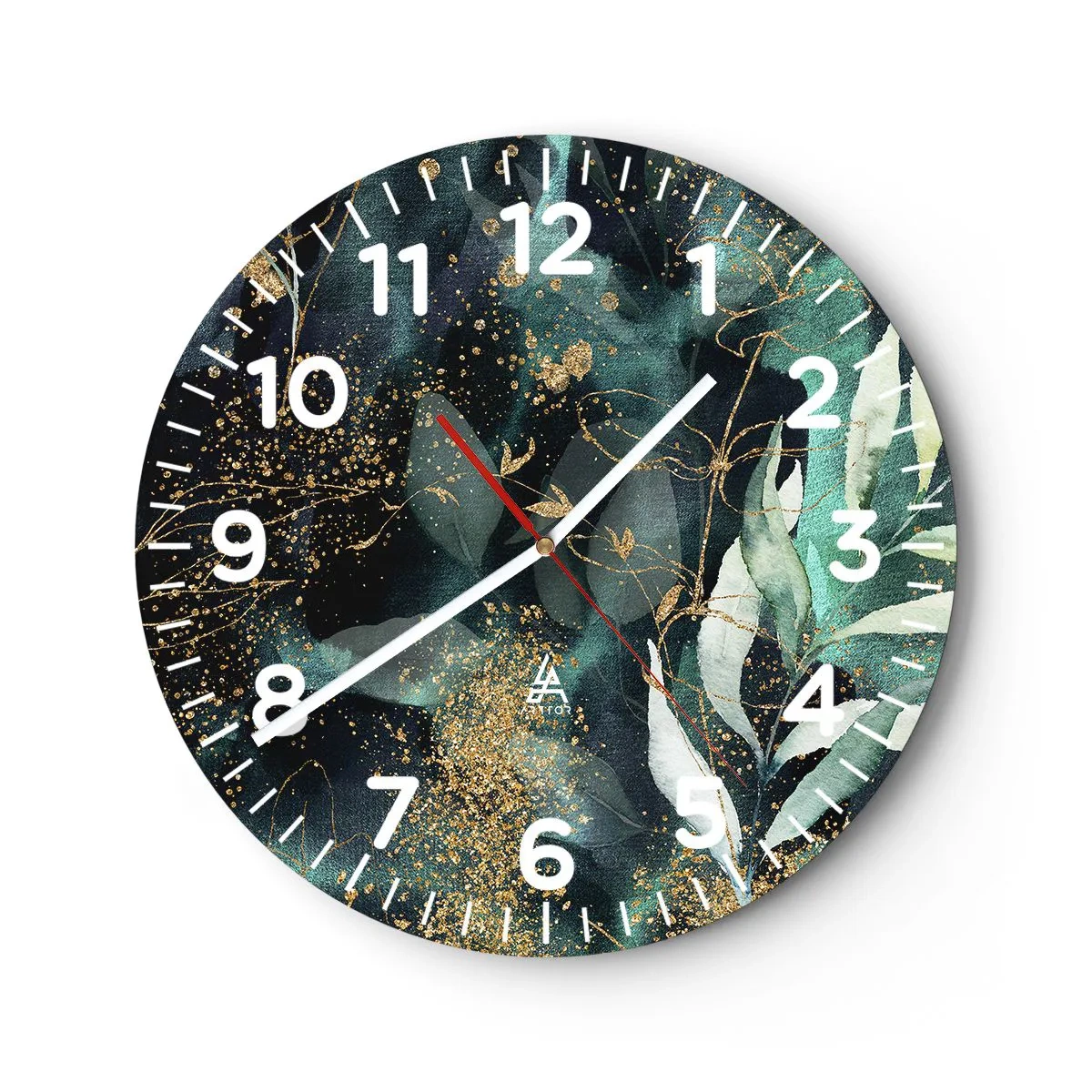 Wanduhr - Glasuhr - Zaubergarten - 30x30 cm