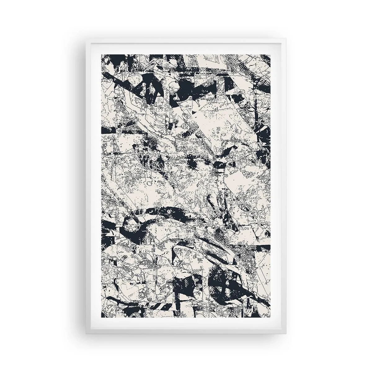 Poster in einem weißen Rahmen - Durchdringung der Gegensätze - 61x91 cm