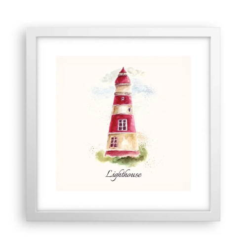 Poster in einem weißen Rahmen - Das Wetter ringsum ist immer gut - 30x30 cm