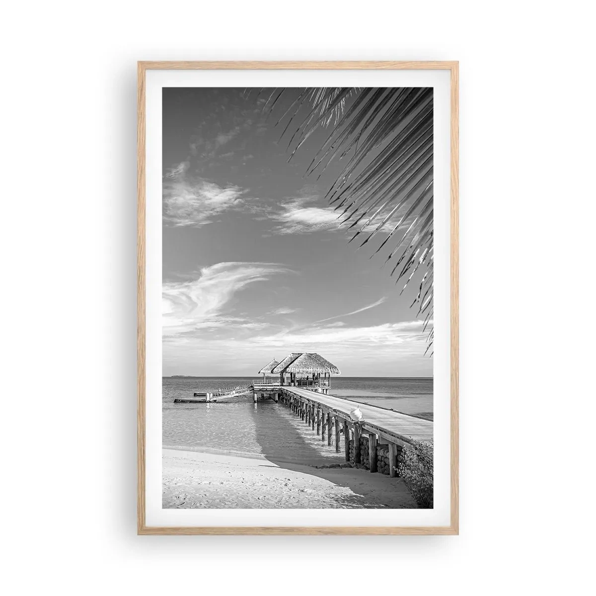 Poster in einem Rahmen aus heller Eiche - Erinnerung oder Traum? - 61x91 cm