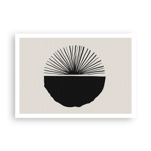 Poster - Minimalistisches schwarzes Motiv auf hellem Hintergrund - 100x70cm - Eine Reihe von Möglichkeiten - Moderne Wanddekoration für Wohnzimmer und Schlafzimmer ARTTOR