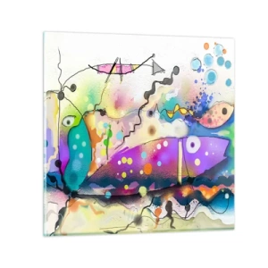 Glasbild - Bild auf glas - Es fehlen die Worte! - 30x30 cm