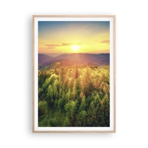 Poster in einem Rahmen aus heller Eiche - Scheitelpunkte und Spitzen - 70x100 cm