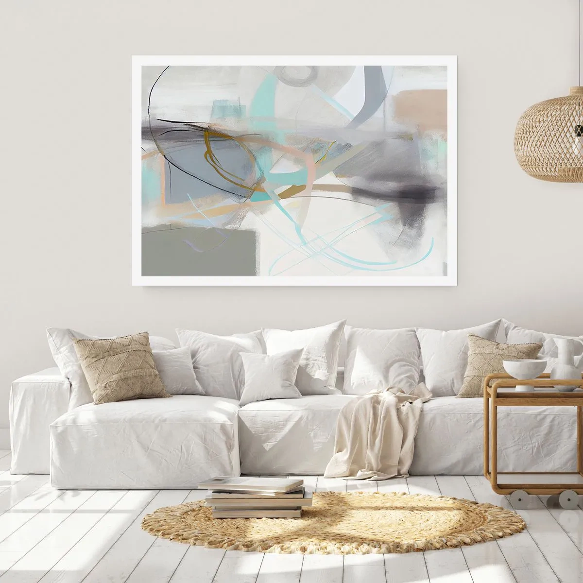 Poster - Neblige Abstraktion - 70x50 cm