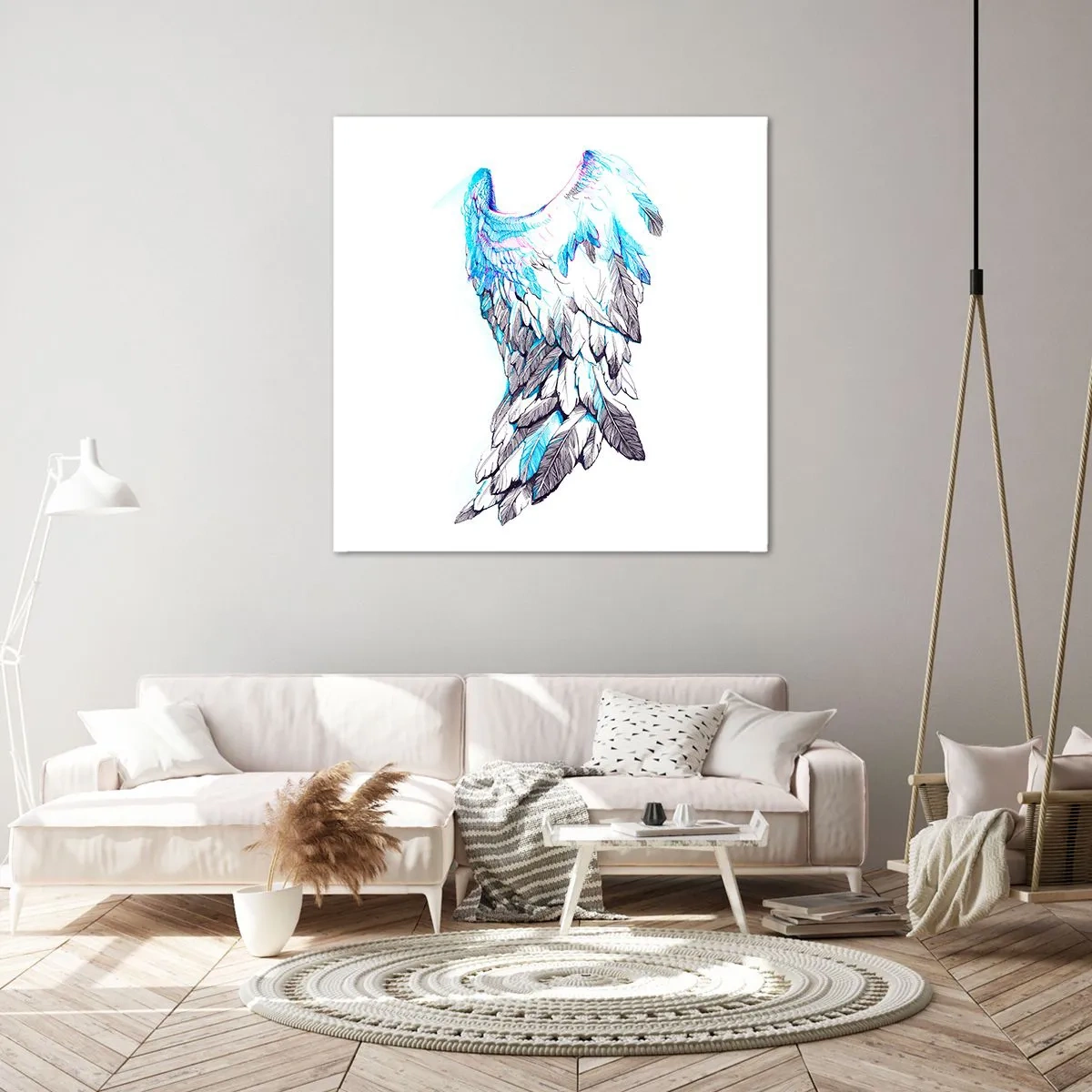 Bild auf Leinwand - Leinwandbild - Ich brauche Flügel - 50x50 cm