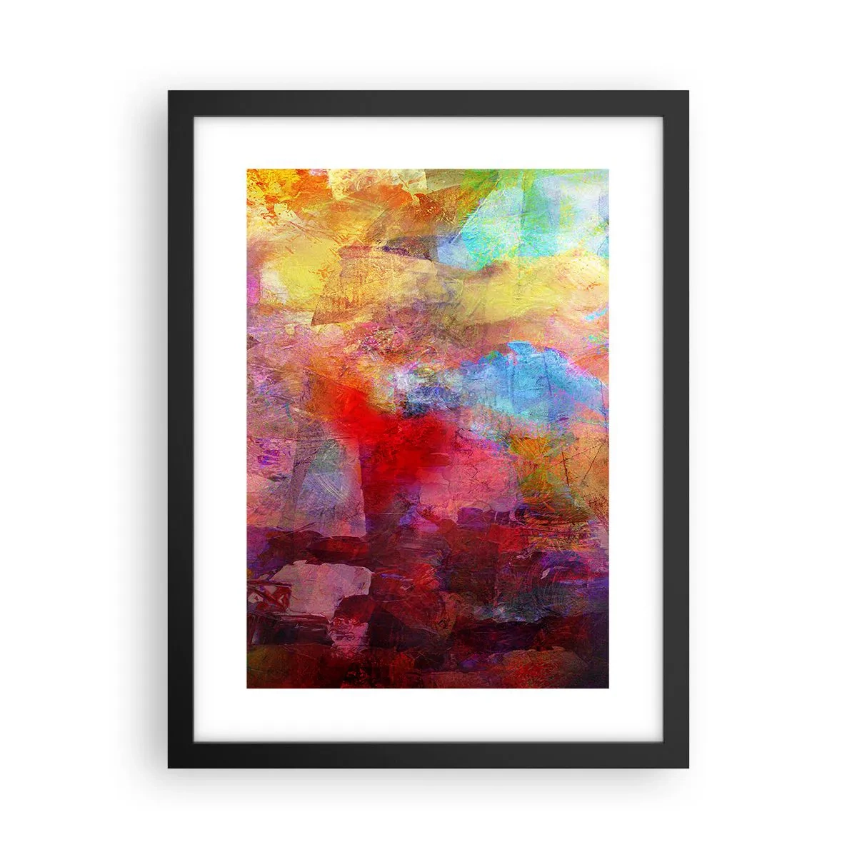 Poster in einem schwarzem Rahmen - Schau in den Regenbogen - 30x40 cm
