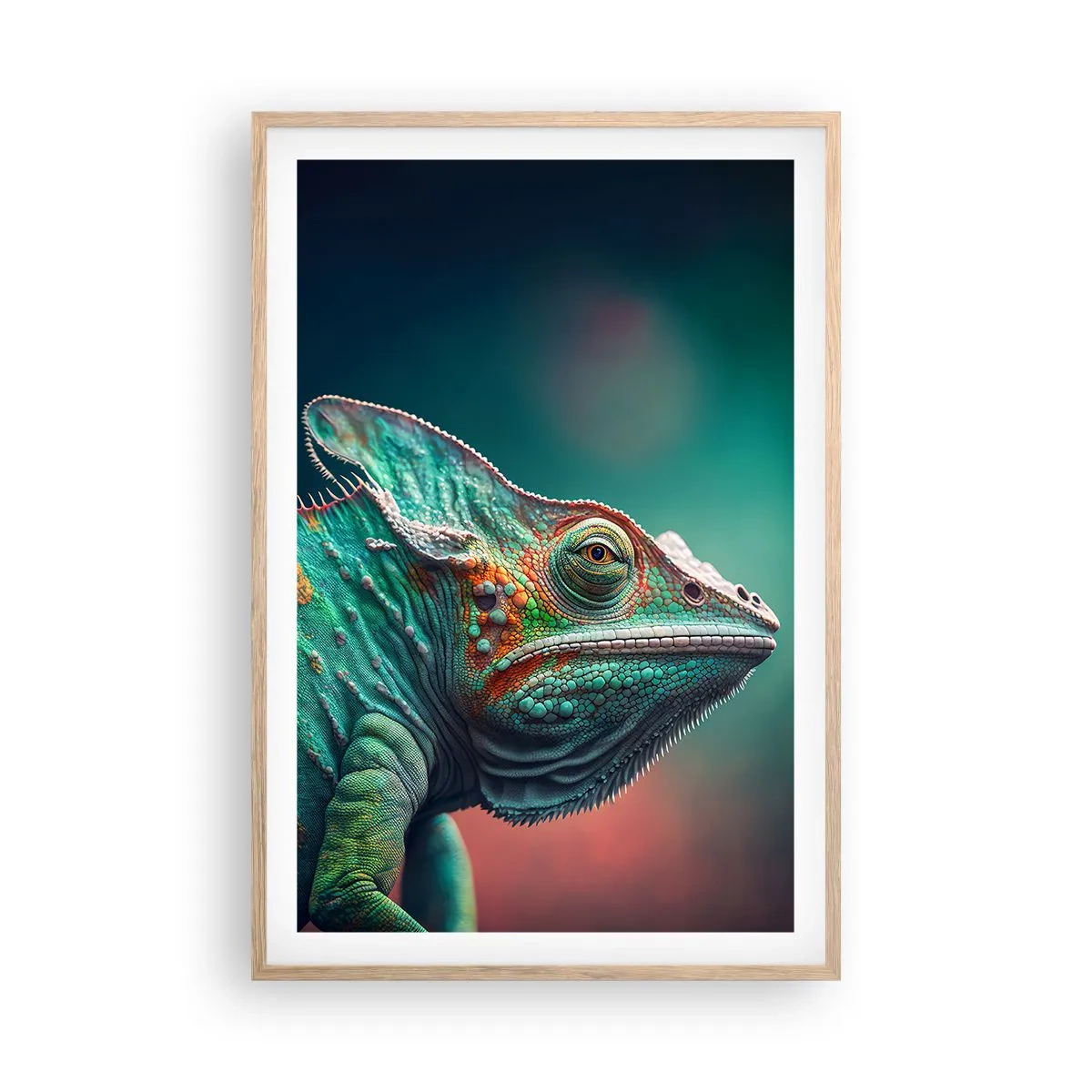 Poster in einem Rahmen aus heller Eiche - Siehst du mich? Nicht gut… - 61x91 cm