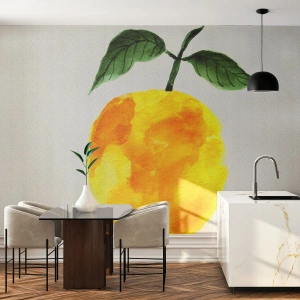 Fototapete Premium Canvas - So schmeckt man die Sonne - Zitrone, Küche, Obst - 450x315 cm