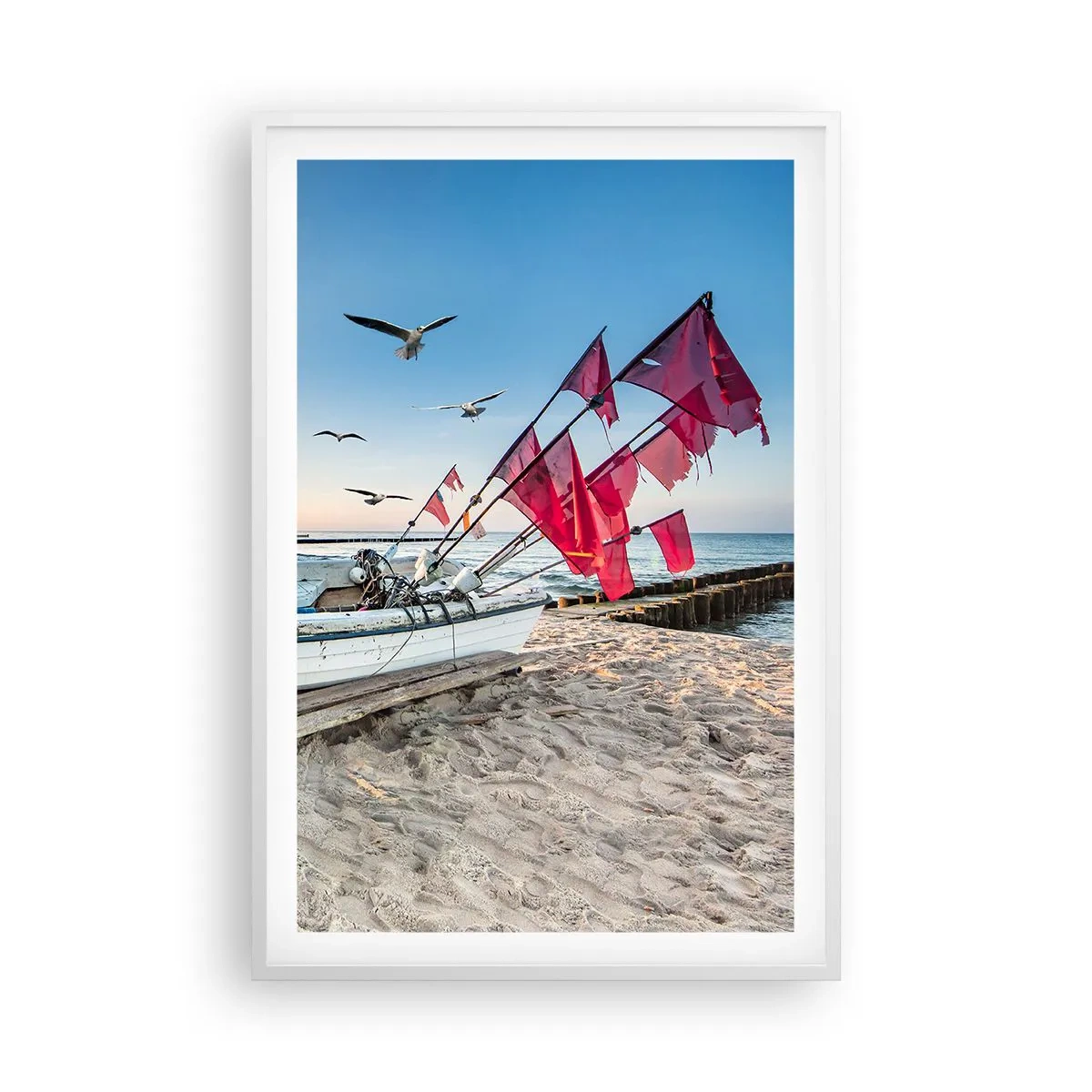 Poster in einem weißen Rahmen - Wohlverdiente Ruhe - 61x91 cm