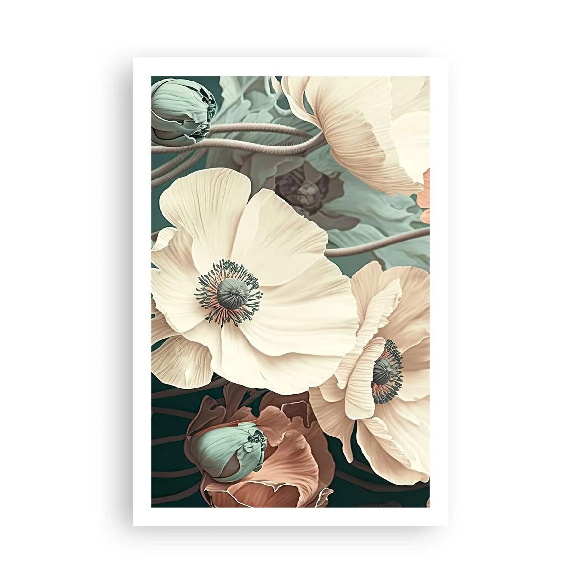 Poster - Flüstern von Mohnblumen - 61x91 cm