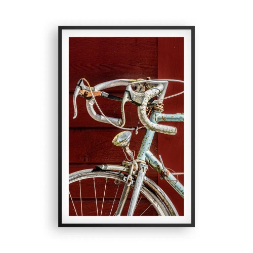 Poster in einem schwarzem Rahmen - Geschaffen um zu siegen - 61x91 cm