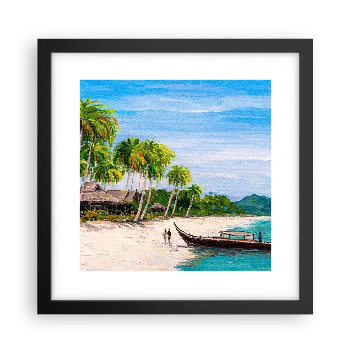 Poster in einem schwarzem Rahmen - Exotischer Traum - 30x30 cm